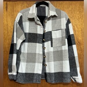 Plaid Button-Up Shacket